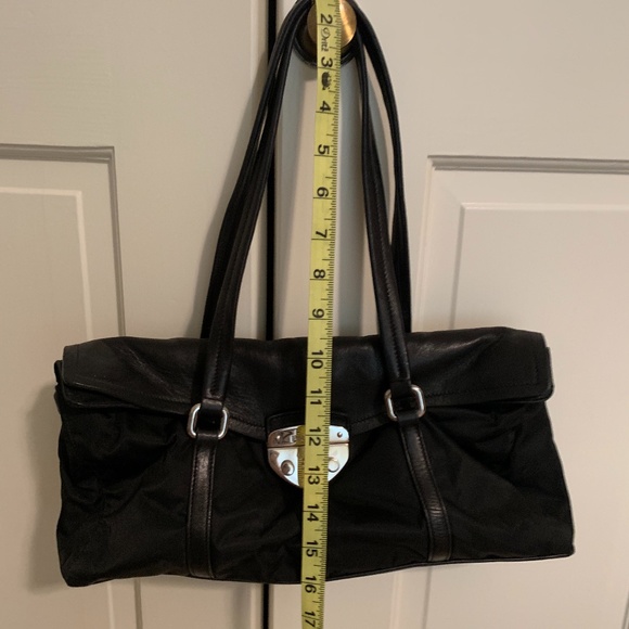 Prada Tessuto Nylon & Leather Key Clasp Lock Purse - Picture 3 of 7